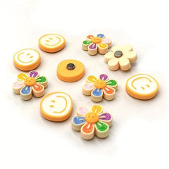 10pcs Flower Smile Magnet Stickers Small Flower Washing Machine Whiteboard Deco