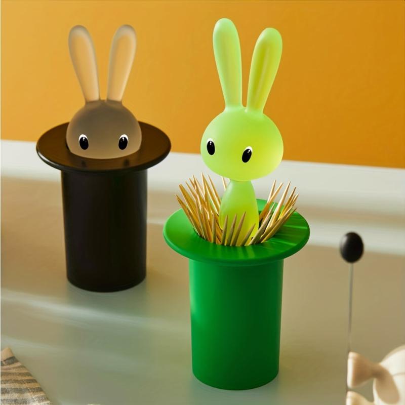 Adorable Rabbit Toothpick Dispenser Box for Home Decor