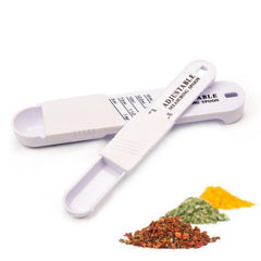 Set of 2 Adjustable Measuring Spoon Seasoning Mixing Spoon