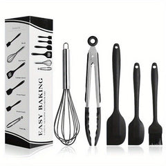 Silicone Cooking Utensil Set Metal Handle Spatula Safety Non Stick Washable