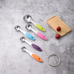 10pcs Stainless Steel Measuring Cups And Spoons Set with Silicone Handles