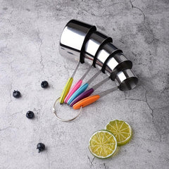 10pcs Stainless Steel Measuring Cups And Spoons Set with Silicone Handles