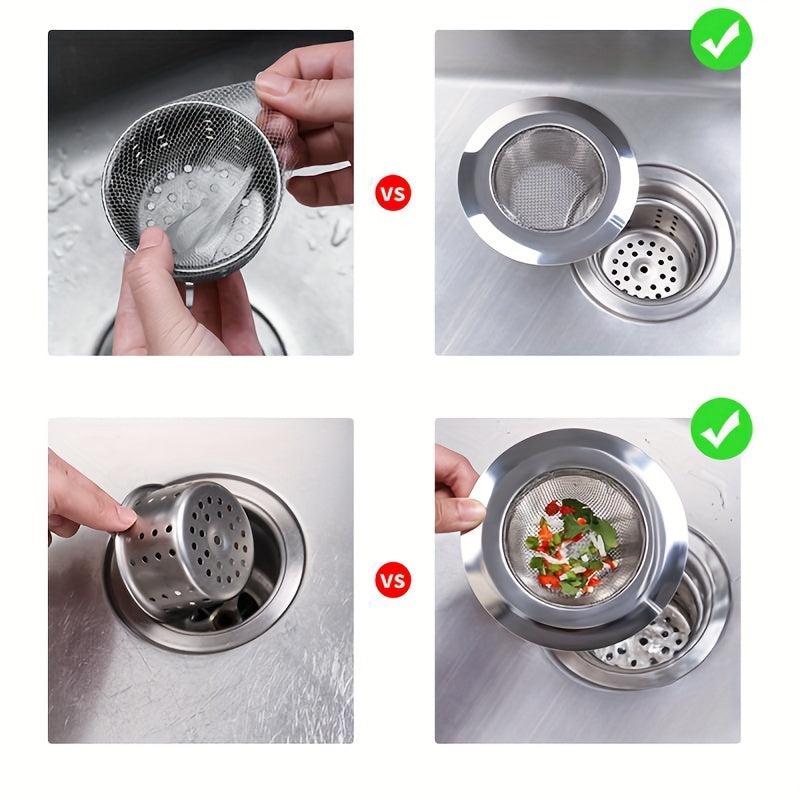 3pcs Stainless Steel Sink Strainer Basket Set