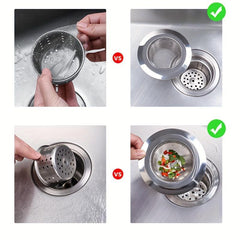3pcs Stainless Steel Sink Strainer Basket Set