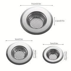 3pcs Stainless Steel Sink Strainer Basket Set