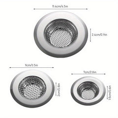 3pcs Stainless Steel Sink Strainer Basket Set