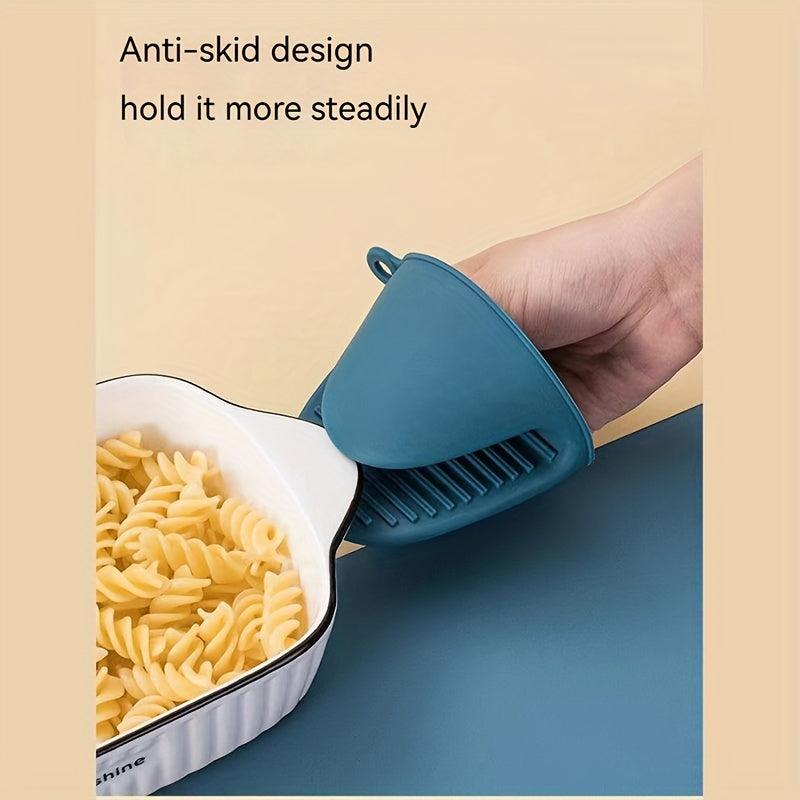 3pcs Silicone Oven Mitt Waterproof Heat Resistant Kitchen Oven Gloves