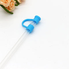 2pcs Silicone Straw Cover Reusable Straw Cap Kitchen Accessories