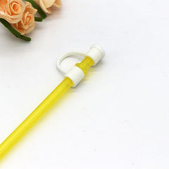 2pcs Silicone Straw Cover Reusable Straw Cap Kitchen Accessories