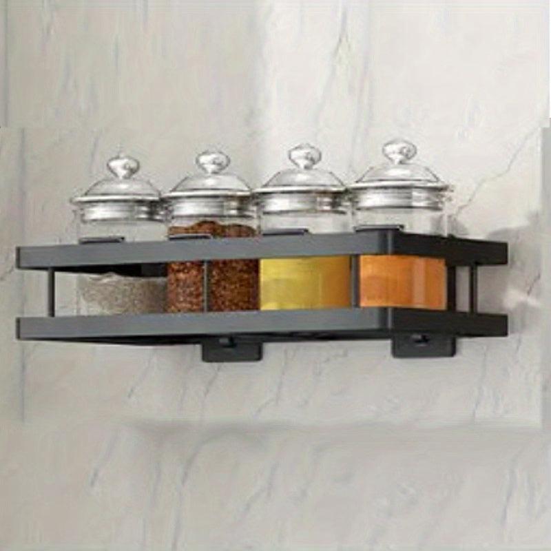 Wall Mounted Spice Rack Organizer Shelf for Kitchen Utensils