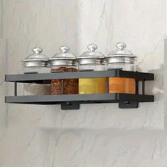 Wall Mounted Spice Rack Organizer Shelf for Kitchen Utensils