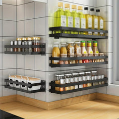 Wall Mounted Spice Rack Organizer Shelf for Kitchen Utensils