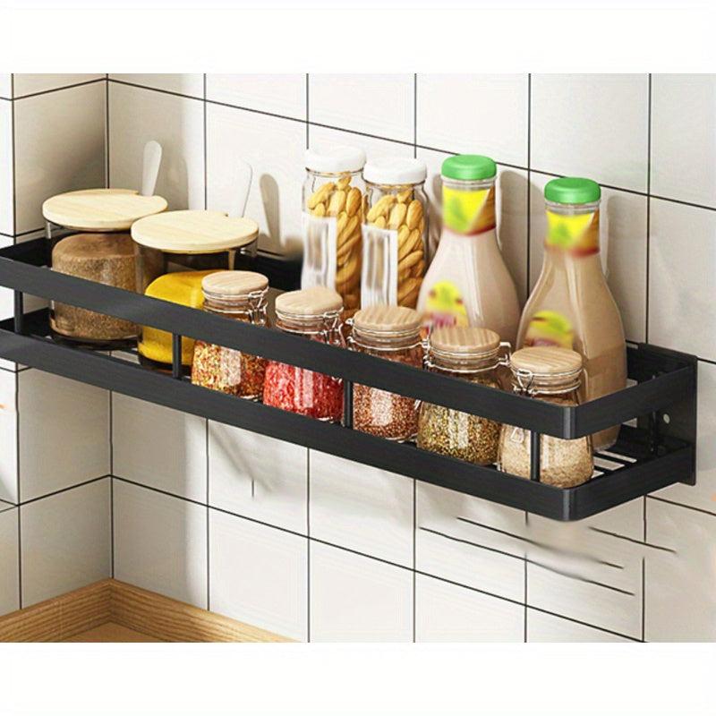 Wall Mounted Spice Rack Organizer Shelf for Kitchen Utensils