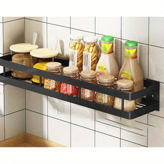 Wall Mounted Spice Rack Organizer Shelf for Kitchen Utensils