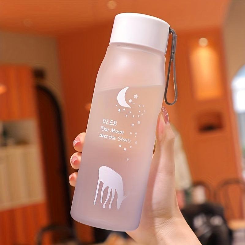 Ombre Deer Pattern Water Bottle - Large Capacity Drinking Cup