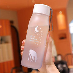 Ombre Deer Pattern Water Bottle - Large Capacity Drinking Cup