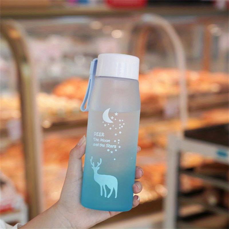 Ombre Deer Pattern Water Bottle - Large Capacity Drinking Cup