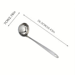 2pcs Long Handle Stainless Steel Soup Spoons for Restaurant & Home