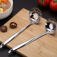2pcs Long Handle Stainless Steel Soup Spoons for Restaurant & Home