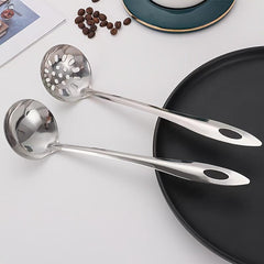 2pcs Long Handle Stainless Steel Soup Spoons for Restaurant & Home
