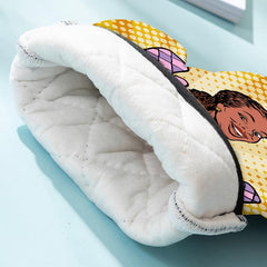 2pcs Colorful Printed Cotton Oven Mitts Heat Resistant Heat Insulation Pad