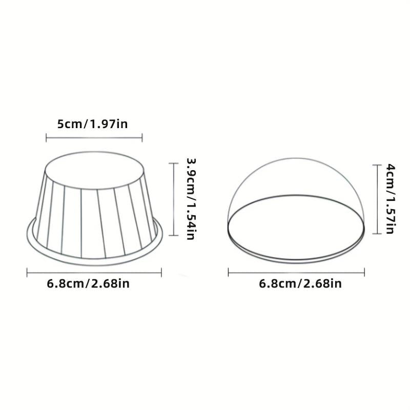 50pcs Boho Cupcakes With Lids Disposable Muffin Cups Glossy Cupcake Liners