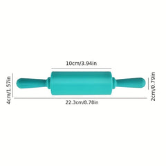 Small Plastic Rolling Pin for Perfect Pizza Pie and Cookie Dough