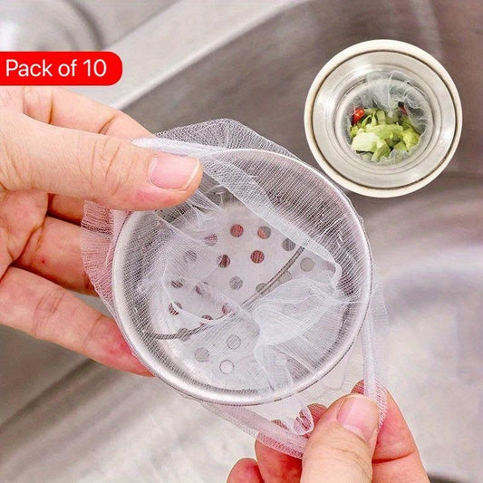 10pcs Sink Strainer Mesh Bag Disposable Kitchen Sink Strainer Trash Bag