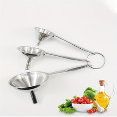 3pcs Stainless Steel Funnel Multifunctional Funnel for Liquid & Dry Ingredients