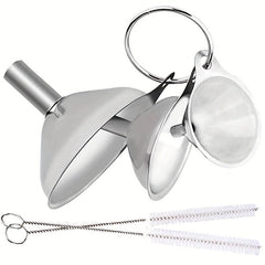 3pcs Stainless Steel Funnel Multifunctional Funnel for Liquid & Dry Ingredients