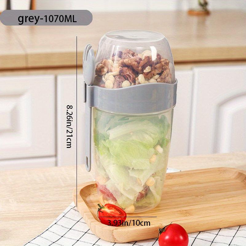 Portable Salad Cup with Fork & Lid for Lunches