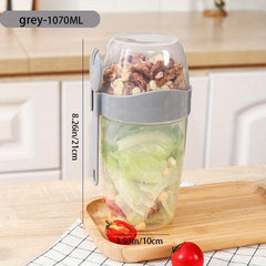 Portable Salad Cup with Fork & Lid for Lunches