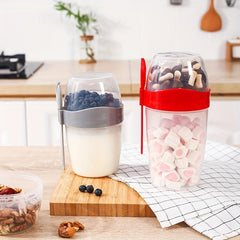 Portable Salad Cup with Fork & Lid for Lunches