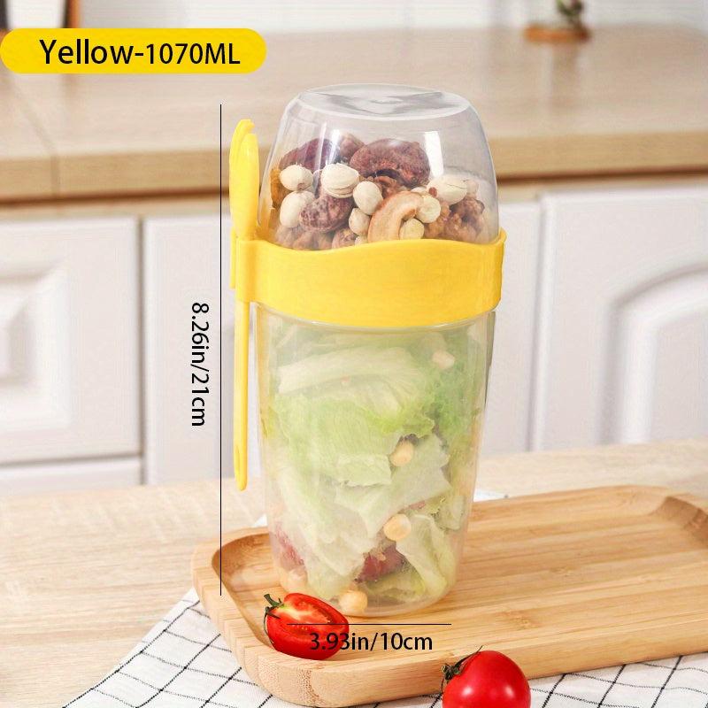 Portable Salad Cup with Fork & Lid for Lunches