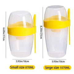 Portable Salad Cup with Fork & Lid for Lunches