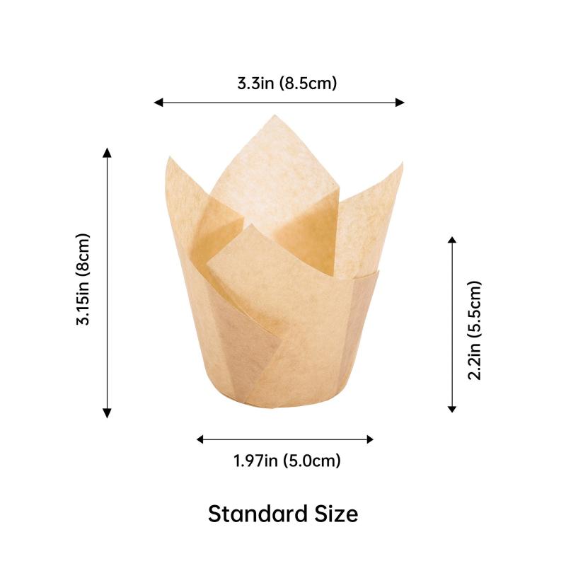 50pcs Tulip Muffin Cups 5 0cm Cupcake Cups Disposable Paper Cupcake Liners