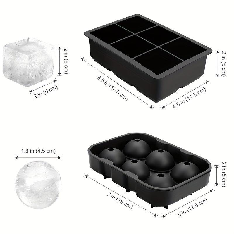 Ice Cube Mold Silicone Tray Chocolate Mold With Lid Stackable