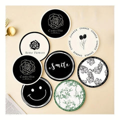 Rubber Dish Drying Mat Flower Pattern Smiley Face Coasters