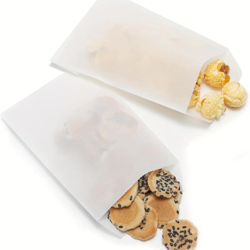 100pcs Glassine Bags Waxed Paper Bags Candy Bakery Treat Bags 10x16cm