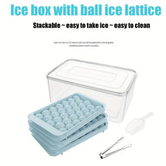 Ice Cube Mold Tray Set with Scoop & Tongs - For Cocktails, Whiskey, Coffee