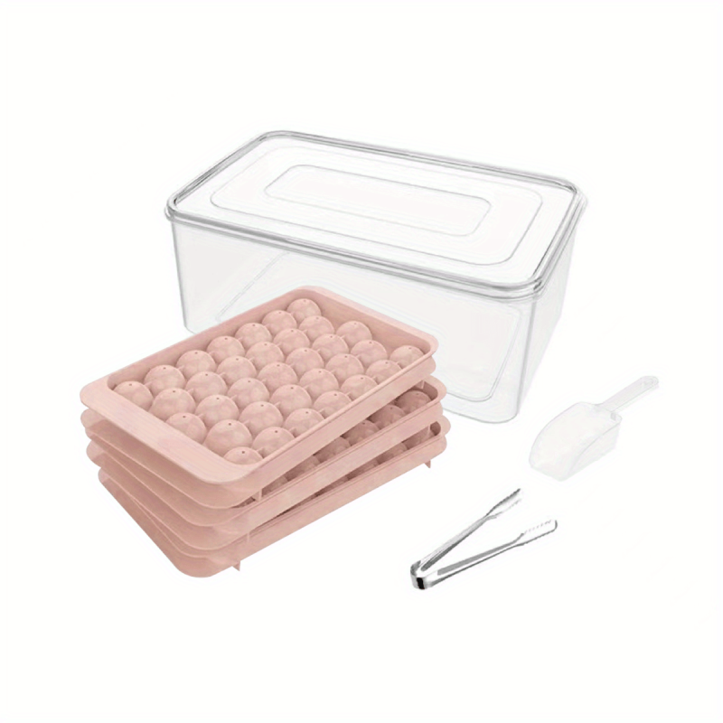 Ice Cube Mold Tray Set with Scoop & Tongs - For Cocktails, Whiskey, Coffee