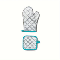 2pcs Colorful Cotton Oven Mitts Heat Resistant Insulation Gloves