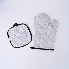 2pcs Cotton Oven Mitts Heat Insulation Pad Set Microwave Oven Double Layer