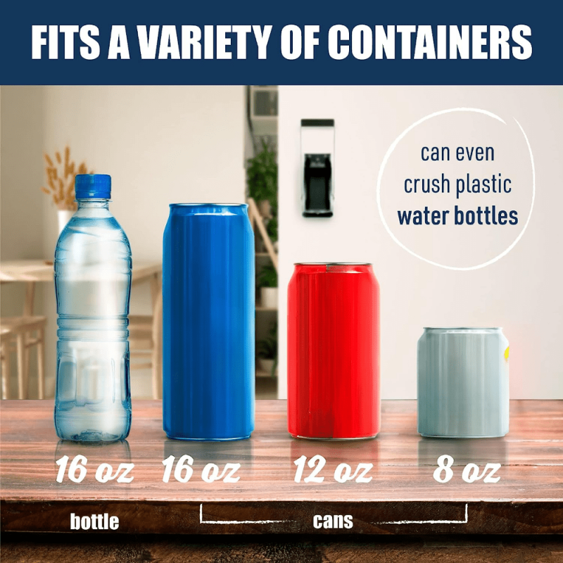 16oz Metal Can Crusher Heavy Duty Wall Mounted Smasher for Recycling