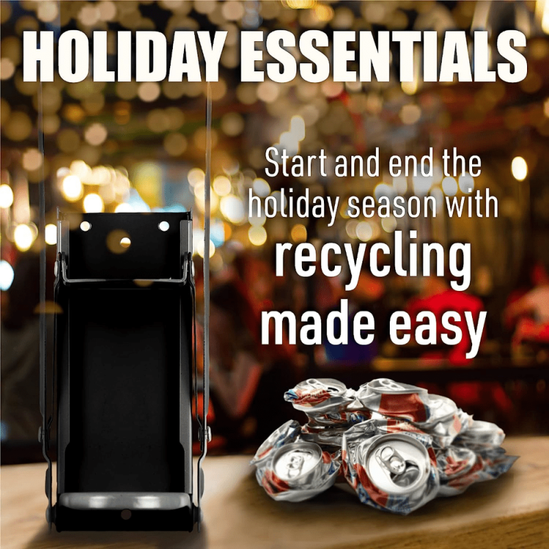 16oz Metal Can Crusher Heavy Duty Wall Mounted Smasher for Recycling