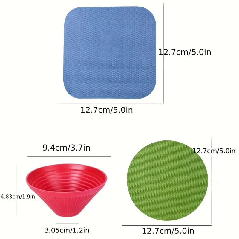 3pcs Multifunctional Rubber Bottle Opener Set Can Opener Reusable Gripp