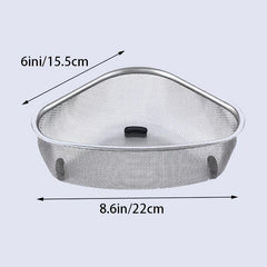 Stainless Steel Sink Drainer Basket with Leakage Mesh and Vegetable Storage