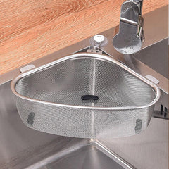 Stainless Steel Sink Drainer Basket with Leakage Mesh and Vegetable Storage