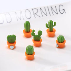 6pcs Mini Cactus Magnets for Fridge 3D Refrigerator Magnet Kitchen Decoration