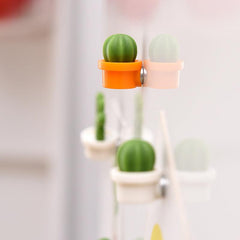 6pcs Mini Cactus Magnets for Fridge 3D Refrigerator Magnet Kitchen Decoration